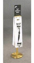 Wet Umbrella Bag Holder Satin Brass Finish
